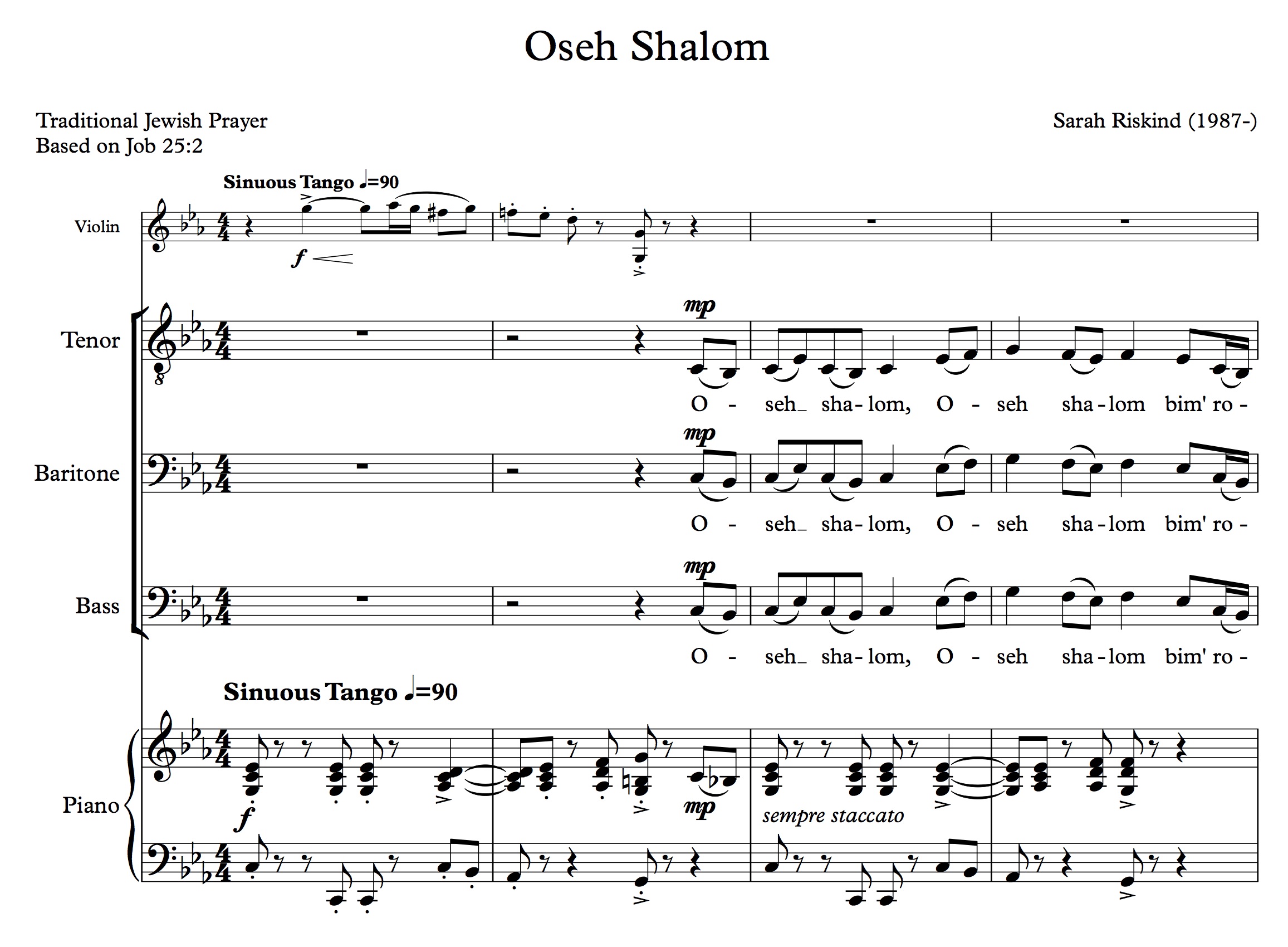 Oseh Shalom: TBB